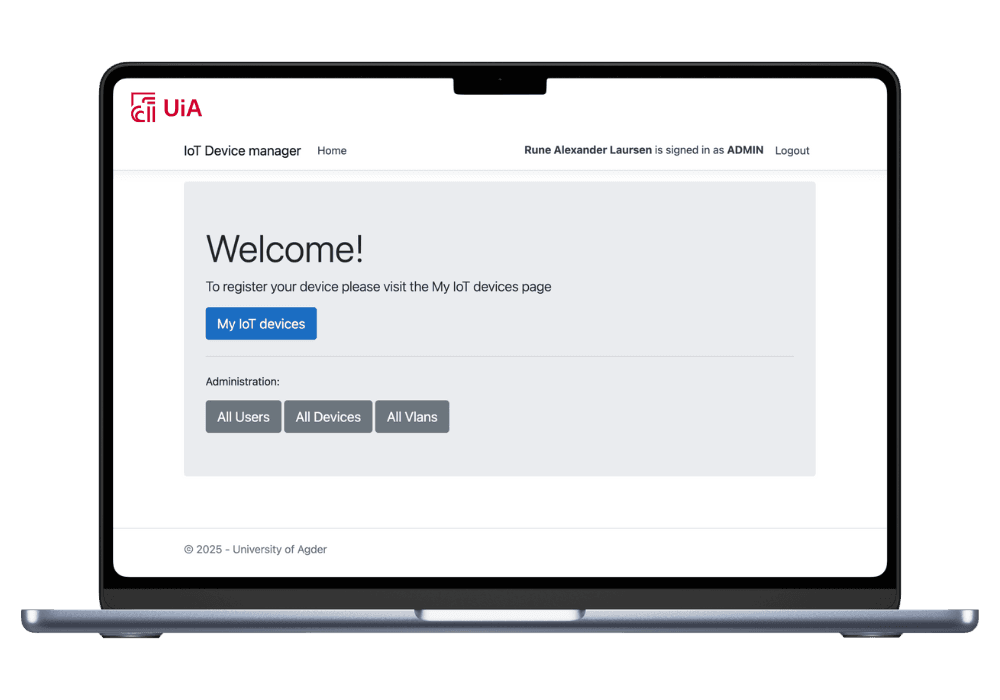 UiA IoT Device Manager - Administrasjonssystem for IoT-enheter